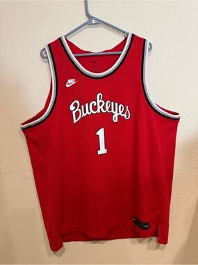 Nike Men's Red Buckeyes Red #1 Basketball Jersey—Size XXL